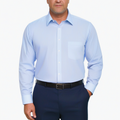 Chemise homme taille M en tissu bleu clair à manches longues pour tenue professionnelle