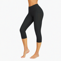 Legging de sport femme S noir tissu extensible taille haute avec poches longueur 7/8