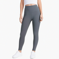 Legging femme taille S en tissu extensible gris anthracite taille haute sport ajusté
