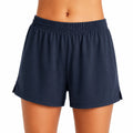 Short de sport femme taille S tissu synthétique bleu marine taille élastique
